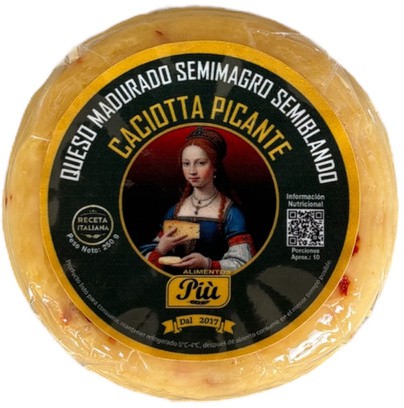 Queso Madurado Semimagro Semiblando Caciotta Picante